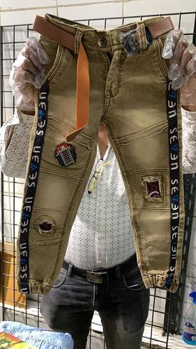 Kids Jeans - Denim Material, Size 16*36, Multicolour Design | Casual Wear for Ages 1 to 12 Years, Printed Style for Everyday Use