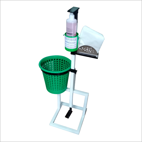 Foot Operated Sanitizer Dispenser With Dustbin
