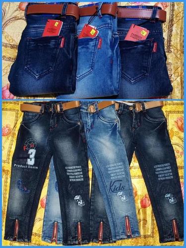 Kids Jeans - Denim, Size 16x36, Multicolour | Casual Wear for Ages 1-12 Years with Fun Printed Designs