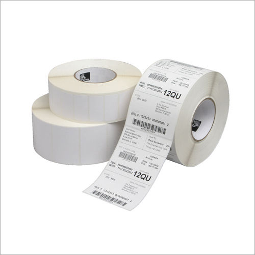 White Barcode Label