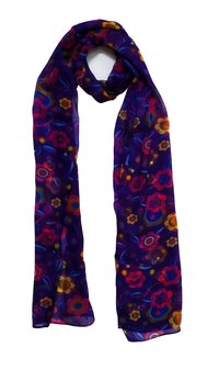 Flower Printed Chiffon Stole