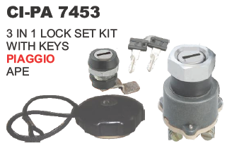 3 in 1 Lock set keys Piaggio