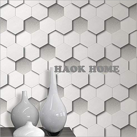HaokHome 08291 Modern 3D Diamond Geometric Leather Textured Wallpaper By NAVYA HOME DECOR