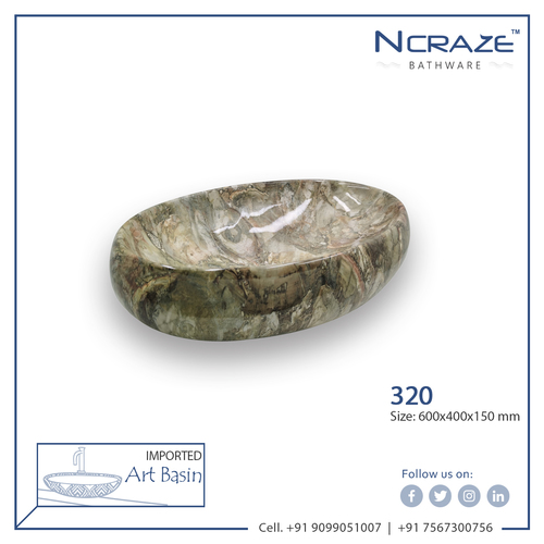 Best Quality Seaweed Decorative Wash Basin Installation Type: Above Counter