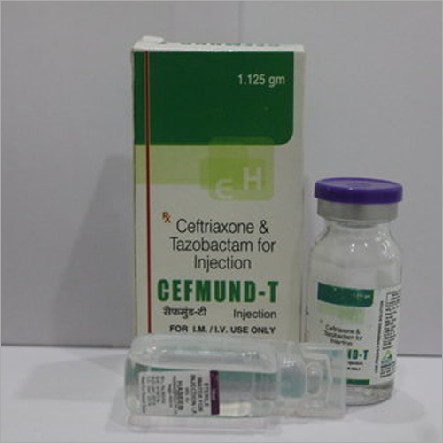 Ceftriaxone 1000mg Tazobactum125mg Antibiotic Injection