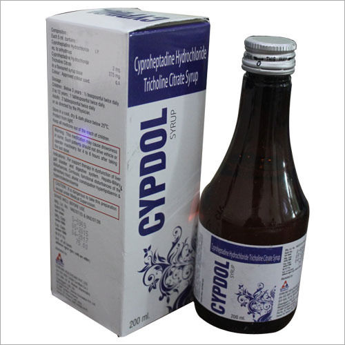 Cyproheptadine Hydrochloride Tricholine Citrate Syrup