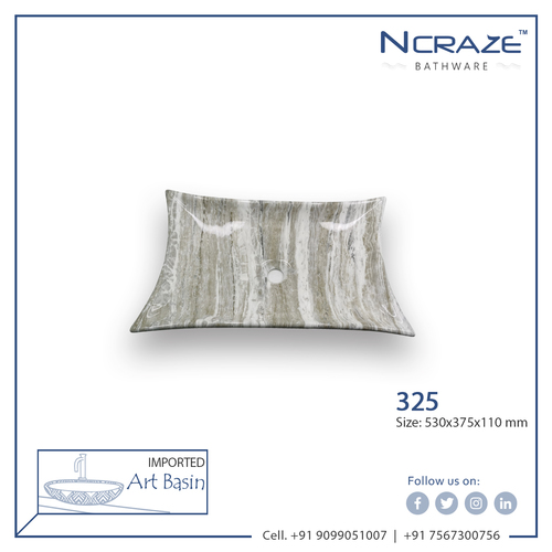 Decorative Diamond Shapes Matt Wash Basin Installation Type: Above Counter