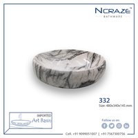 Decorative White Marble Oval Wash Basin