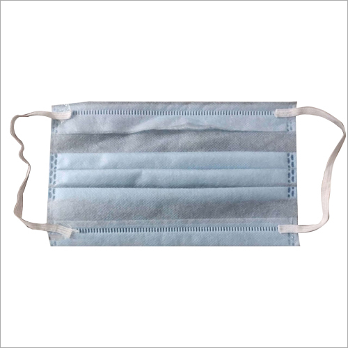 3 Ply Face Mask - Non-Woven Polypropylene Fabric, Blue, Anti-Bacterial Protection Against Air Pollution & Pollen Allergies