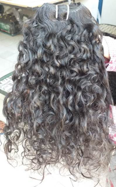Temple Donated Raw Curly Human Hair