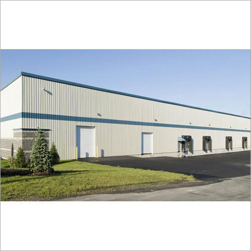 Industrial Pre Engineered Building - Steel Material, White Color | Steel Sheet Roof, Perfect for Warehouses and Workshops