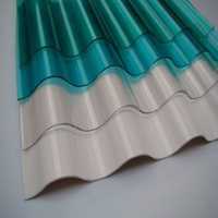 Corrugated Panel - Fiberglass Material, Standard Size, Grey Green Color | Wavy Shape, Temperature Resistance 40oc To +120oc, Polished Surface, Industrial Use