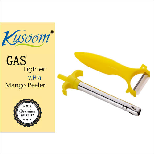 Gas Lighter With Mango Peeler