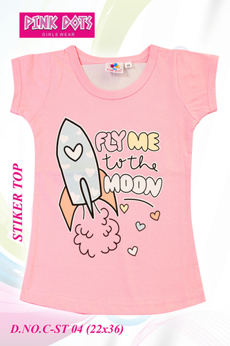 Fly Me Sticker Girls Top