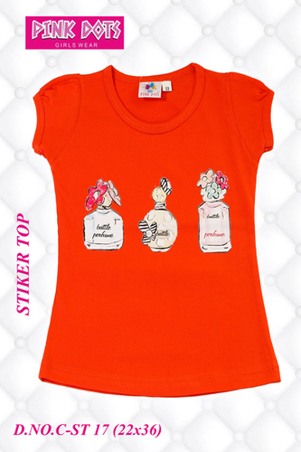 Bottle Perfume Print Girls Top