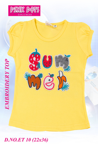 Summer Embroidery Girls Top