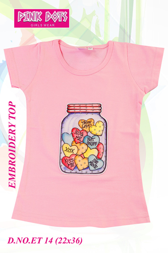 Hug Me Embroidery Girls Top