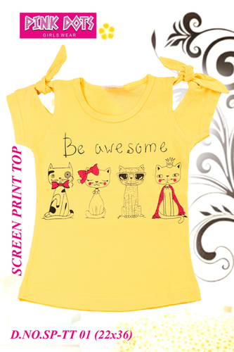 Be Awesome Printed Girls Top