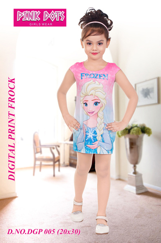 Frozen Digital Print Frock