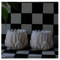 Hurricane Lotus Candle: White, Vanilla 2 pieces in a pack