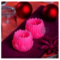 Hurricane Lotus Candle: Pink, pack of 2
