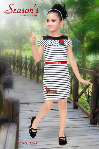 Girls Black Short Frock