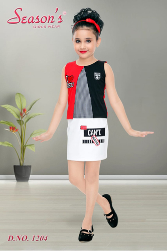 Red Short Girls Frock