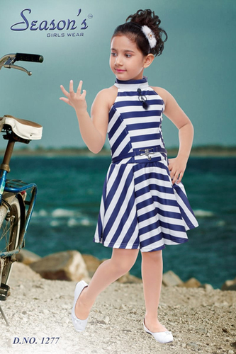 Blue Kids Party Wear Midi