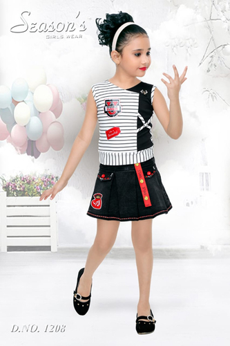 Black Girls Skirt Set