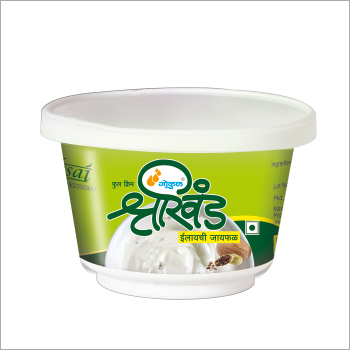 Elaichi Nutmeg Flavoured Full Cream Shrikhand - 500 Grams, Low Fat Content, White Color | Rich in Proteins, Vitamins, Calcium & Iron