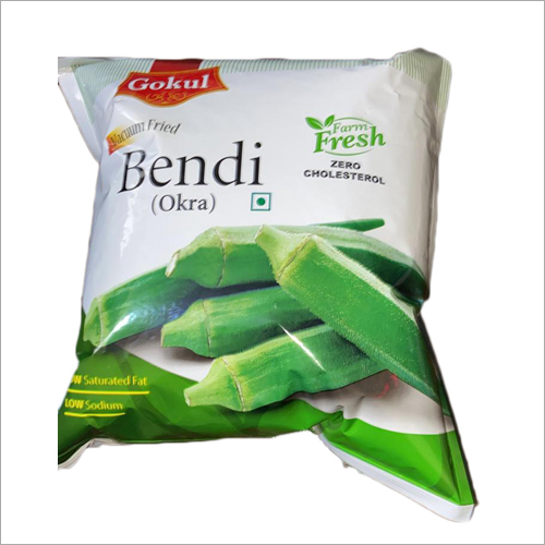 Vacuum Fried Okra - 250 Gm Hygienically Sealed Plastic Pack | Low Saturated Fat, Zero Cholesterol, Long Shelf Life of 12 Months