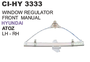 Window Regulator Front Manual Hyundai LH/RH