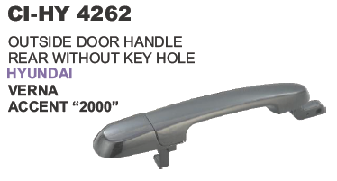 Outside Door Handle Rear Without Key Hole Hyundai Accent
