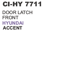 Door Latch Front Hyundai Accent - Metal 100x50x20 mm Black, Secure Closure and Easy Installation