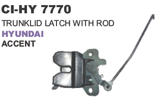 Trunklid latch with Rod Hyundai Accent