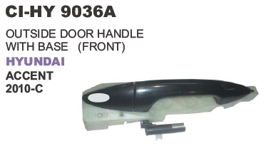 Outside Door Handle with base Front Hyundai Accent