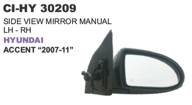 Side View Mirror Manual Hyundai Accent LH/RH