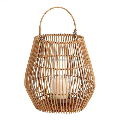 Hurricane Candle Holder Rattan