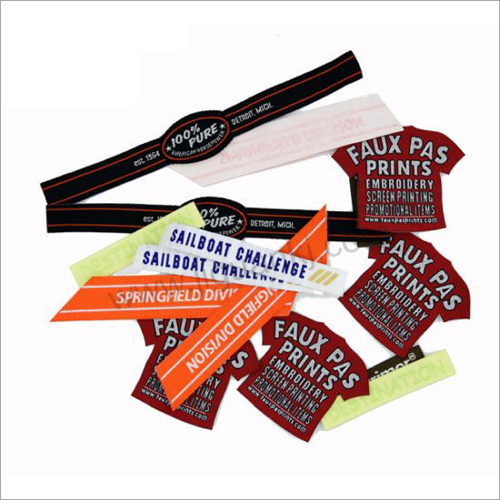 Customized Large Fabric Sticker Printing Woven Labels By SHANKAR LABELS