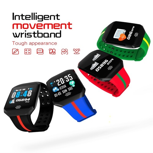 Waterproof Watch Color Screen Sports Smart Bracelet Blood Pressure Heart Rate Monitor Smart Band Fitness Tracker Wristband B07 