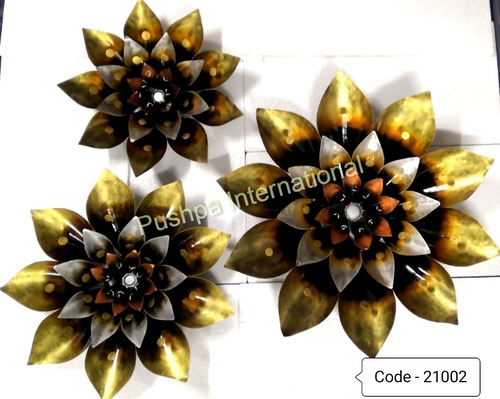 Easy To Install Golden Flower Wall Decor