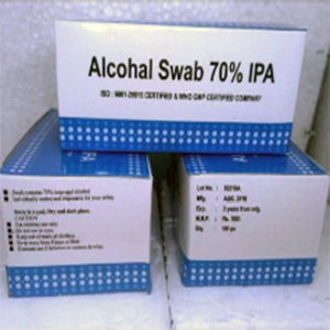 White Alcohol Swab