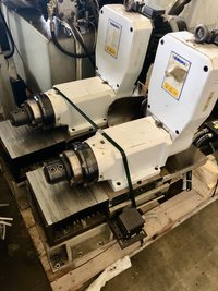 TRANSFER machine with ROTARY INDEXING TABLE by FIBROTAKT  equipped with ROBOT arm - ATOM 10.  COMPLETE OF ALL 8 STATIONS/HEAD.