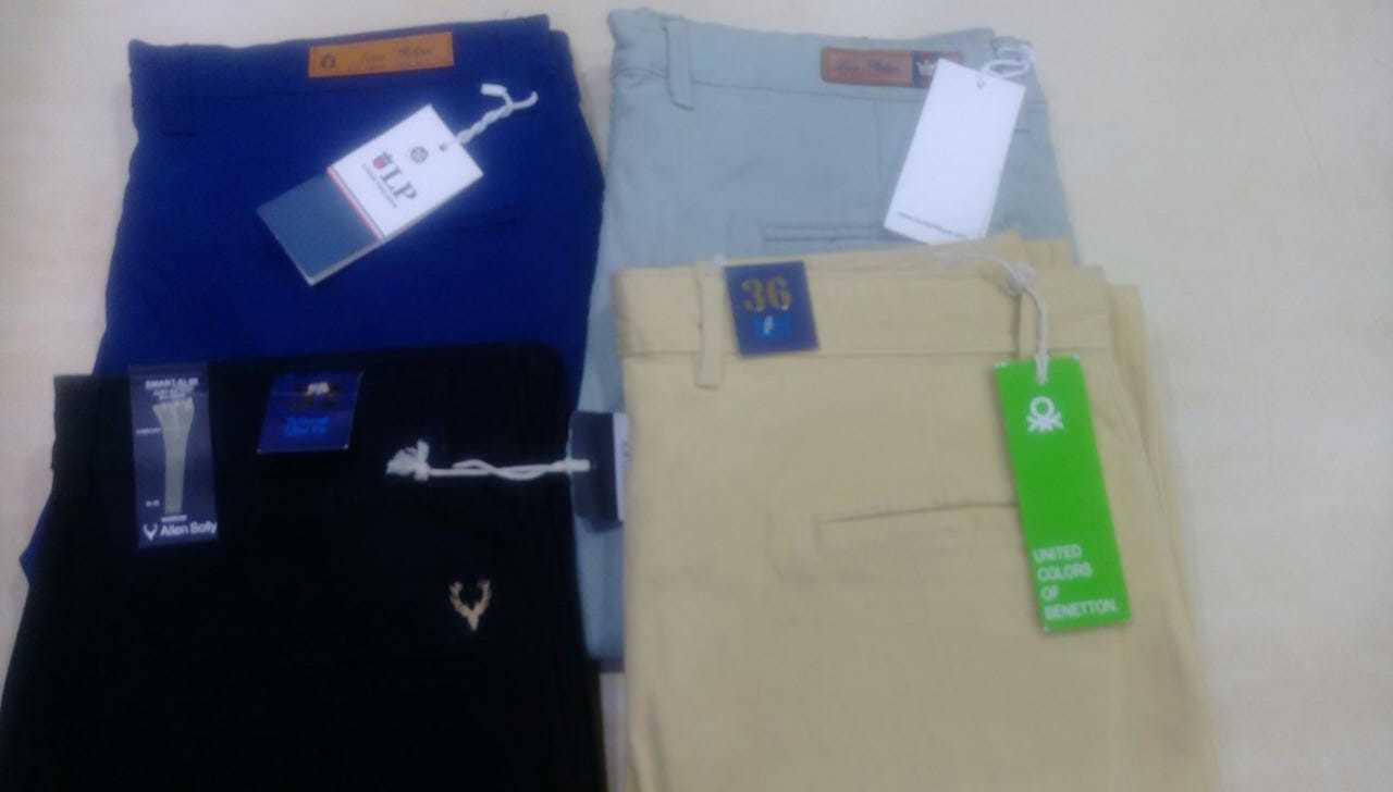Casual Wear Multicolor Men Chinos Trousers Branded , Size: 30 - 38 at Rs  850/piece in New Delhi