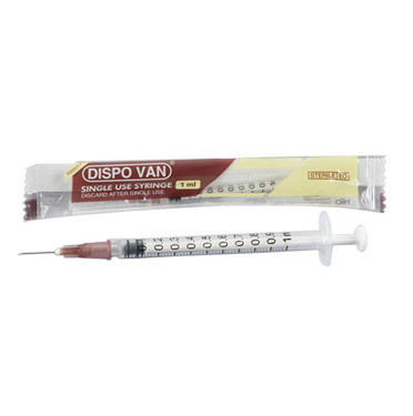 Disposable Dispovan Syringe 1Ml With Needle