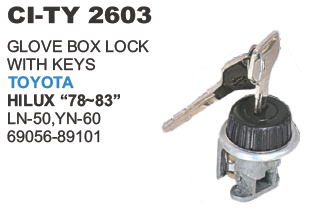 Glove Box Lock with Keys Toyota HIlux