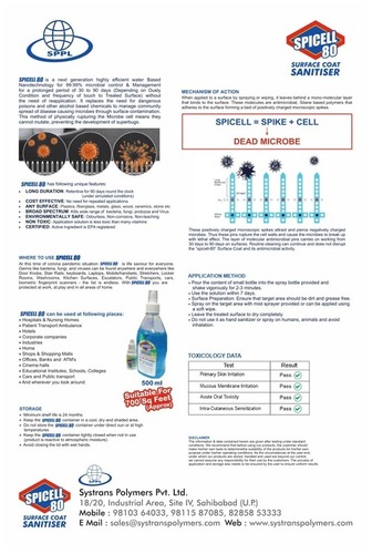 SPICELL 80 Surface Coat Sanitizer SPICELL 80 Surface Coat Sanitizer