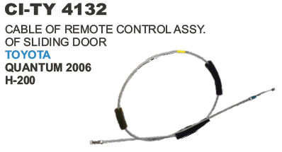 Cable Remote Control Assy Sliding Door - Steel 100cm Black | Easy Installation Durable Cable Precise Movement