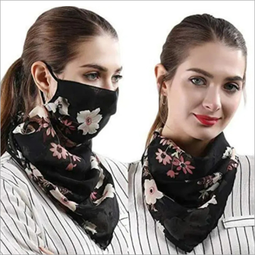 Cotton Flower Printed Scarf Cum