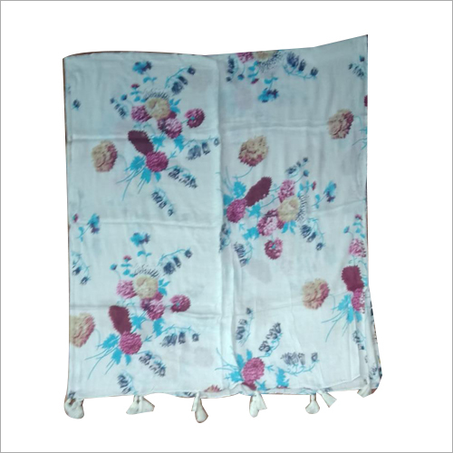 Floral Print Scarf - Medium Length, Cotton Material with Vibrant Printed Pattern | Versatile Accessory for All Seasons
